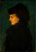 Jean-Jacques Henner Madame Uhring oil painting on canvas